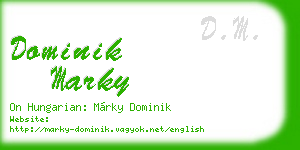 dominik marky business card
