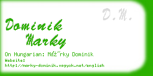 dominik marky business card